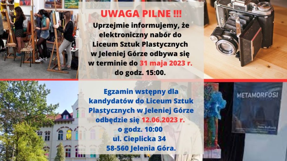 Nabór Liceum Sztuk Plastycznych