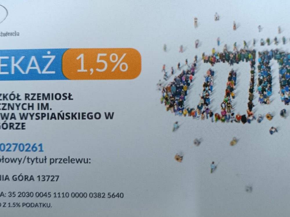 1,5% podatku dla Rzemiosł